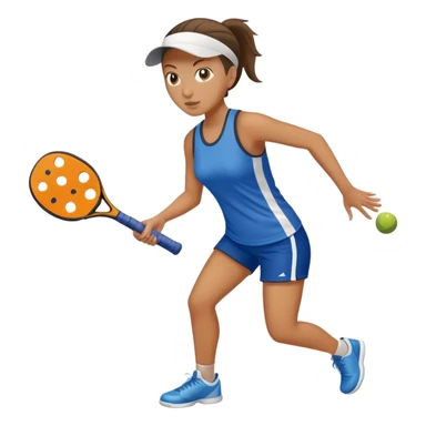Lady playing pickle ball  sticker