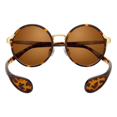 A pair of round-framed sunglasses with brown lenses sticker