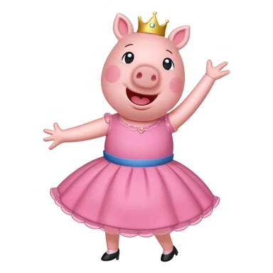 Peppa pig doing the griddy sticker
