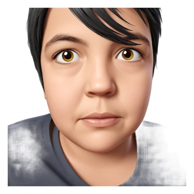 realistic portrait of a boy sticker