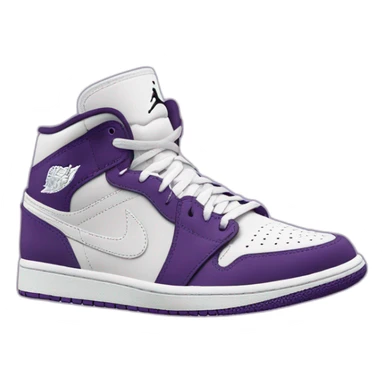 Nike jordan 1 mid purpule sticker