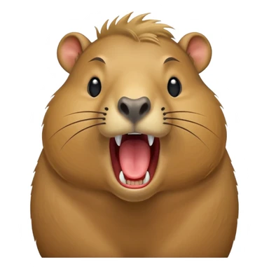capybara is screaming sticker