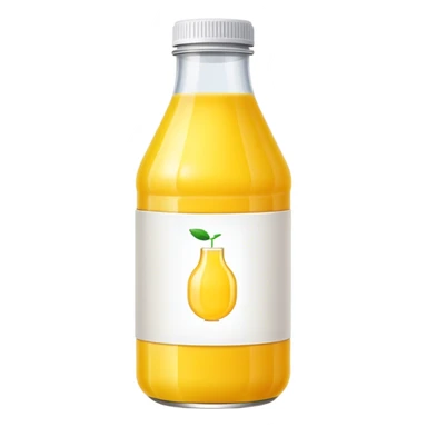 Yellow juice bottled sticker
