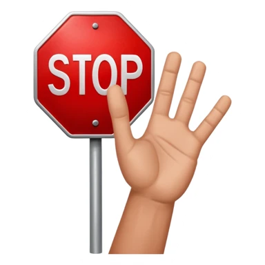 🛑+✋🏻 sticker