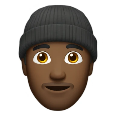 man with short beanie sticker