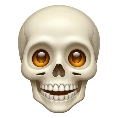 Skeleton face  surprise sticker