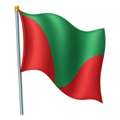 Una bandera roja y verde abajo sticker