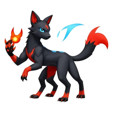 Salandit-Umbreon-Litten-Houndour-Hybrid (Full body) sticker