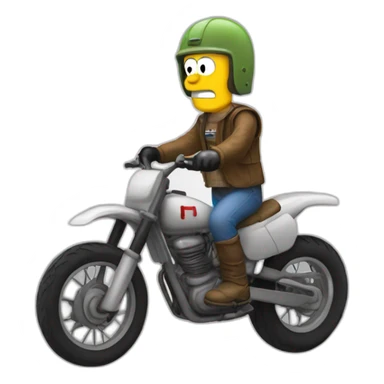 Homero dirt biker sticker