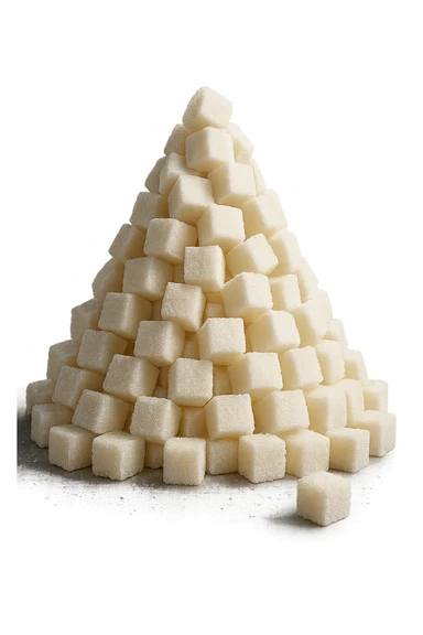 monagna di zollette di zucchero, iperrealistico 4k sticker