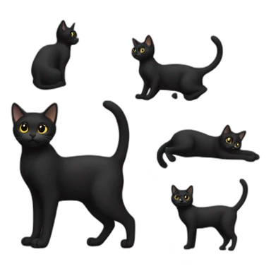 tailless-black-cat-body sticker