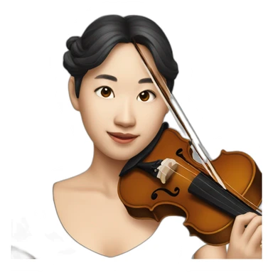asian violinist sticker