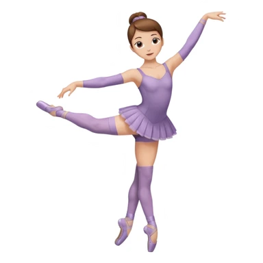 Ballet dancer in over the knee socks, leotard and brown hair sticker