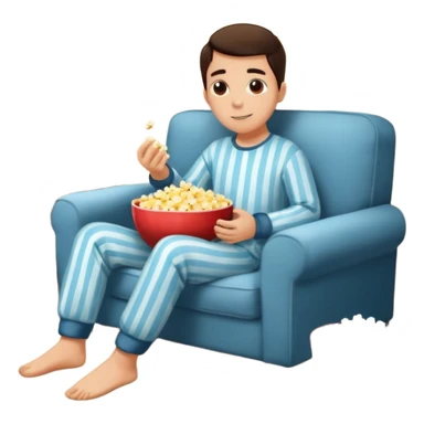 person watching a movie in their living room sticker