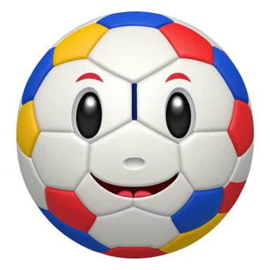 BALON DE FUTBOL CON CARAS sticker