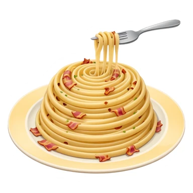 Spiral pasta in carbonara sauce sticker