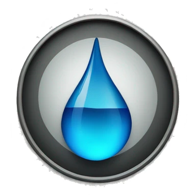 blue water droplet inside prohibition sign sticker
