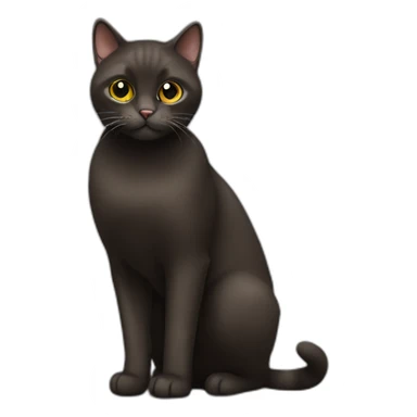 dark brown british cat sticker