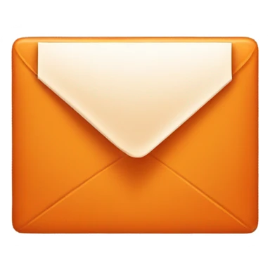Deep orange letter mail   sticker
