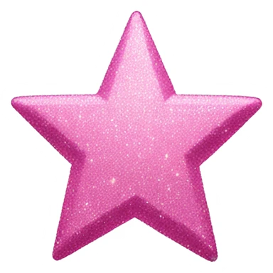 A pink star with glitter  sticker