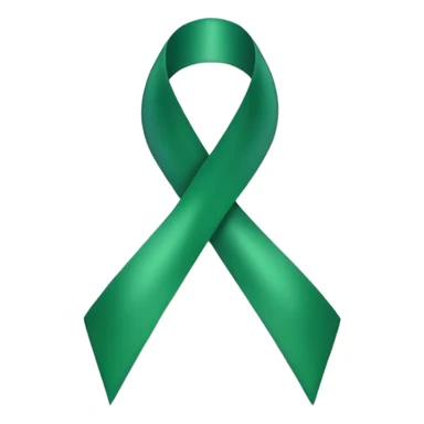 shiny green cancer ribbon sticker