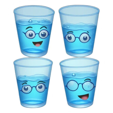 Many glasses of water sticker