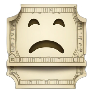 Smiling concert ticket sticker