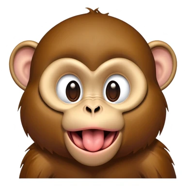 monkey sticking his tongue out sticker