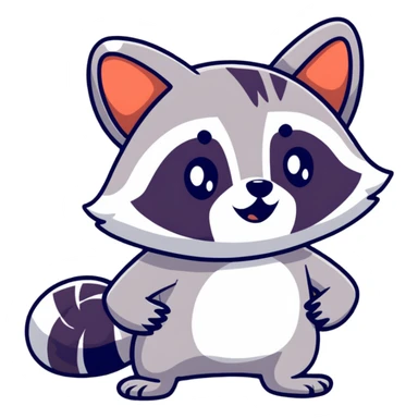 Scared raccoons  sticker