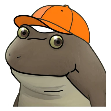 bufo with orange cap sticker