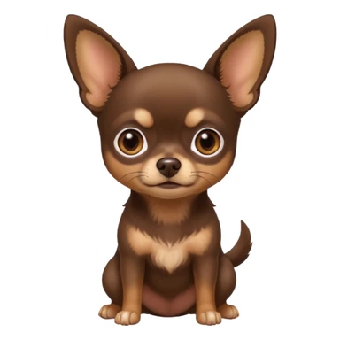 Dark Brown chihuahua  sticker
