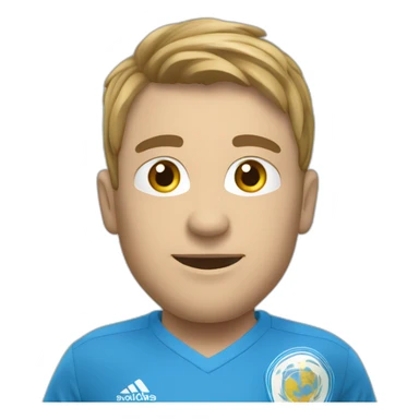 Un supporter de foot avec une écharpe bleu sticker