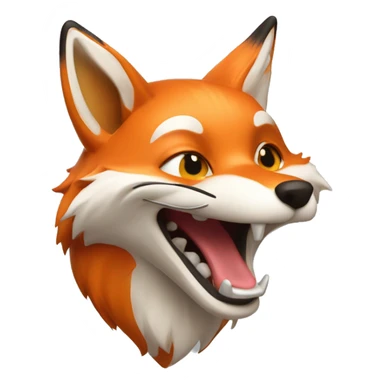 male fox 3575b, laughing sticker