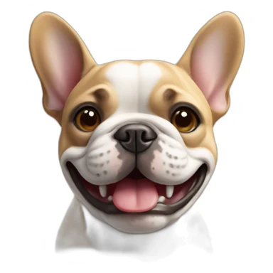 French bulldog smiling face sticker