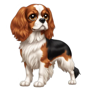 dog Cavalier King Charles Spaniel full height sticker