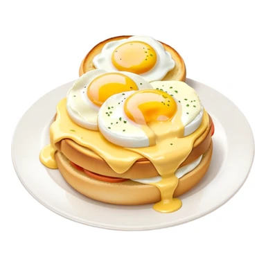 Eggs benedict with hollandaise sauce sticker
