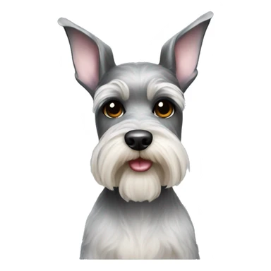 Salt and pepper girl miniature Schnauzer dog  sticker