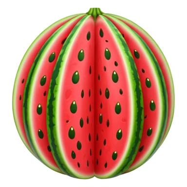glitter red and green watermelon sticker