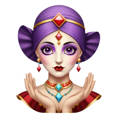 Vintage circus fortune teller sticker