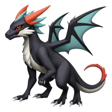 Salandit-Noivern-Mightyena-Silvally-Fakémon-hybrid-creature (full body)  sticker