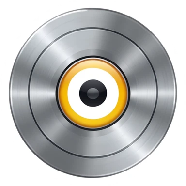 platinum vinyl record with a white middle sticker