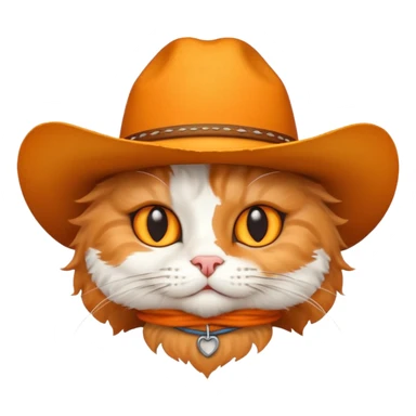Gato con sombrero de vaquero sticker