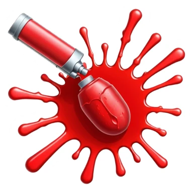 gunshots with red blood around sticker