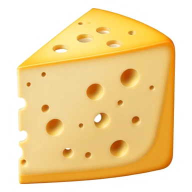 Wedge of yellow cheese with small holes sticker