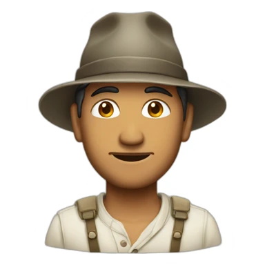 man with neplese hat sticker