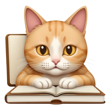 Cat with notebook tired sticker