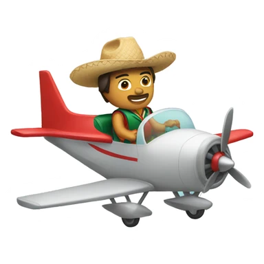 Mexican riding plane sticker
