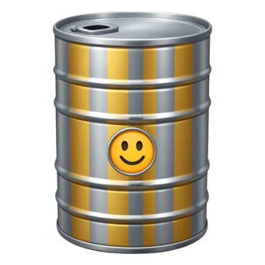 generate a realistic metal oil barrel without rust sticker