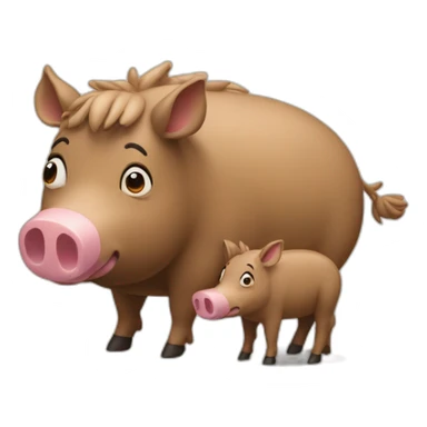 Maman sur un cochon sticker
