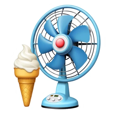 ventilador con helado sticker